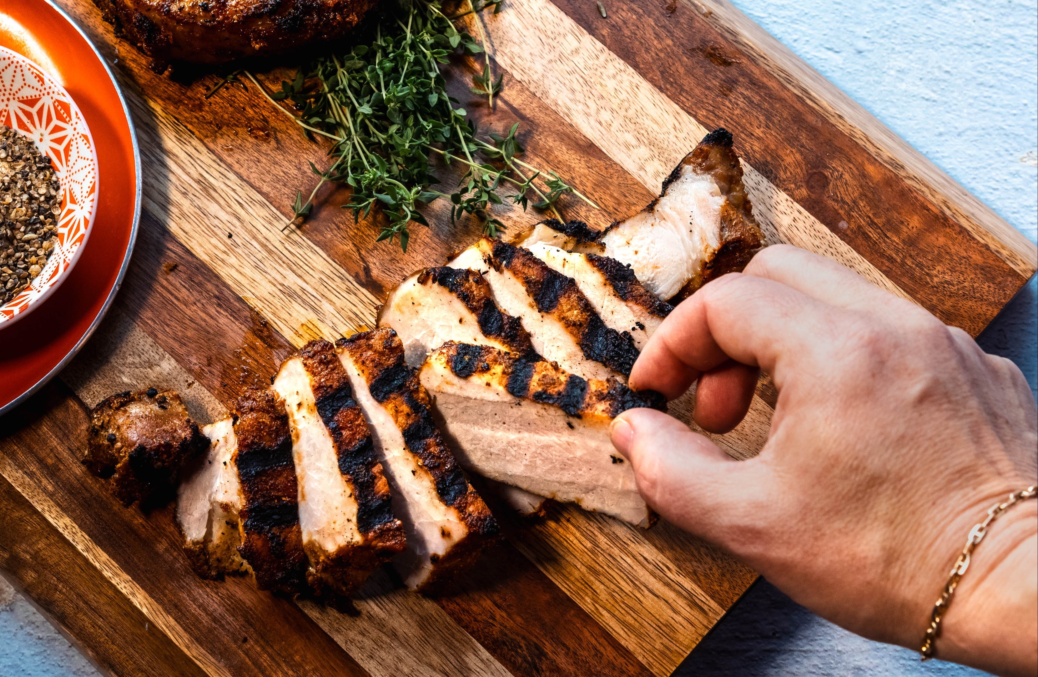The Ember spice blend with grilled pork