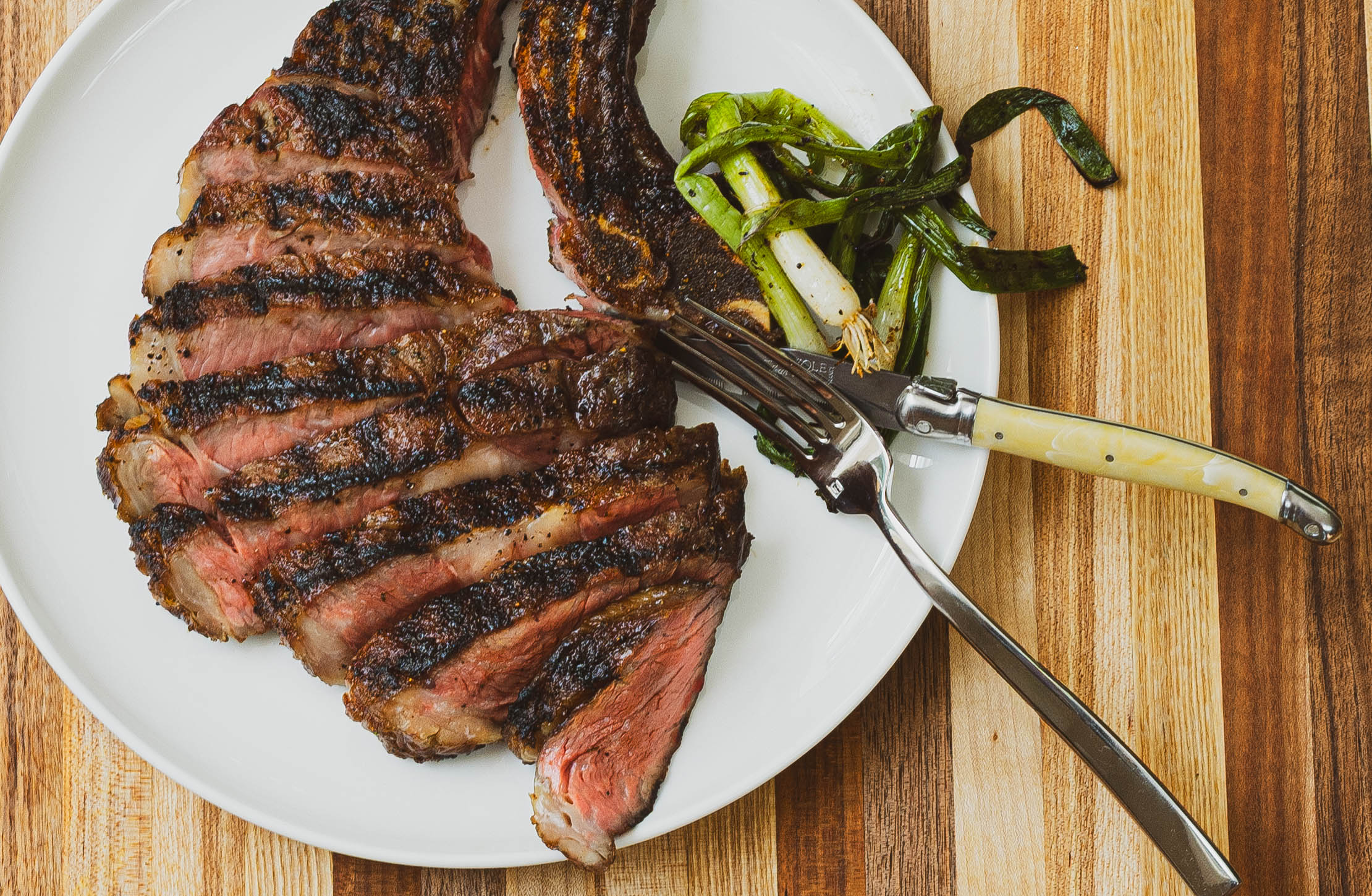 Grilled steaking using Chef black garlic blend by Season & Shadow created by top chef finalist Chef Sara Bradley